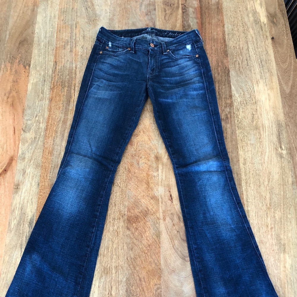 7 For All Mankind "A" Pocket Flare-Leg Jeans - Picture 4 of 5